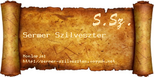 Sermer Szilveszter névjegykártya