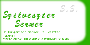 szilveszter sermer business card